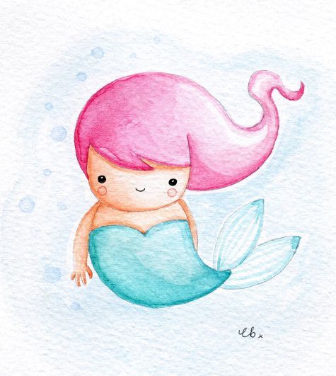 475x531 Image Result For Cute Watercolour Mermaid Rocks