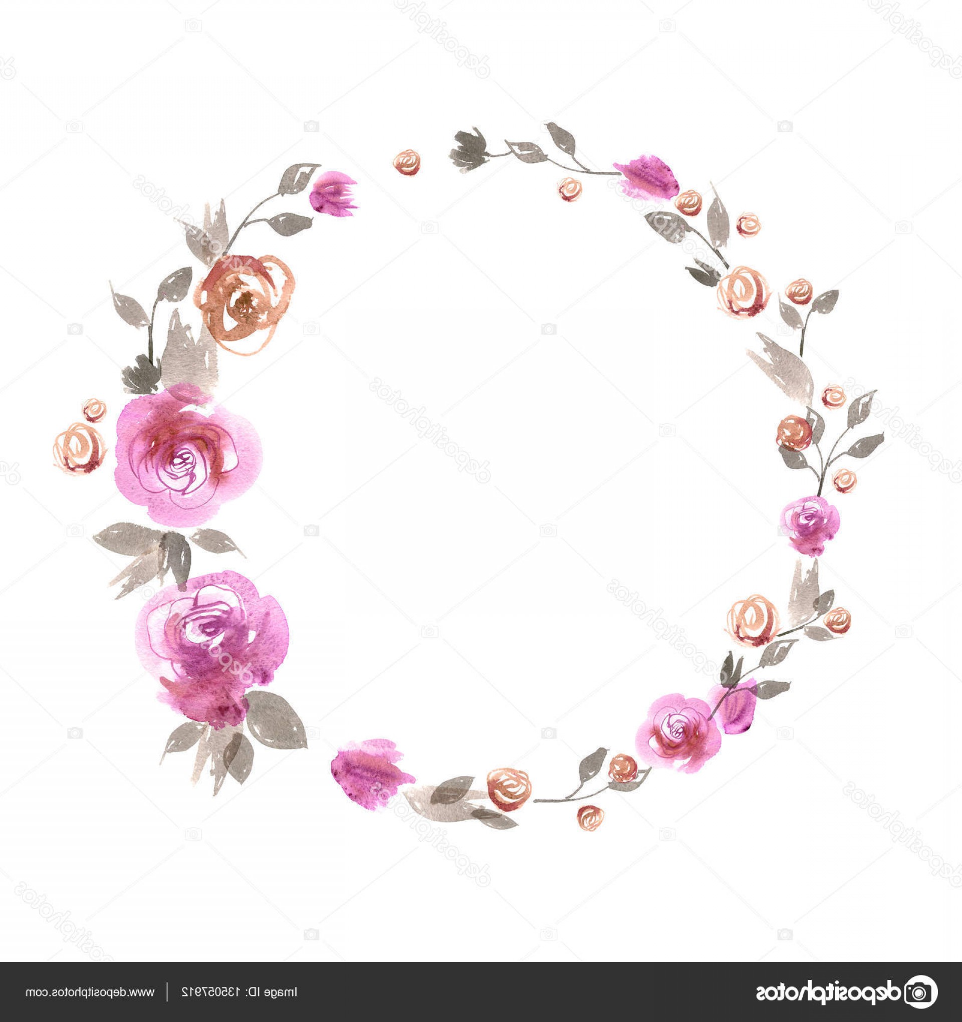 1920x2040 Stock Photo Cute Watercolor Flower Border Background Shopatcloth