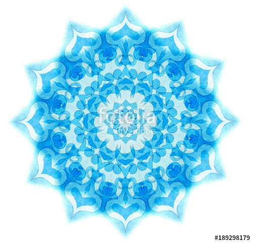 500x481 Watercolor Cyan Blue Color Mandala Stock Photo And Royalty Free