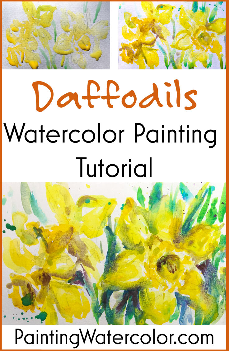 736x1128 Daffodils Watercolor Sketch Watercolor Painting Tutorial