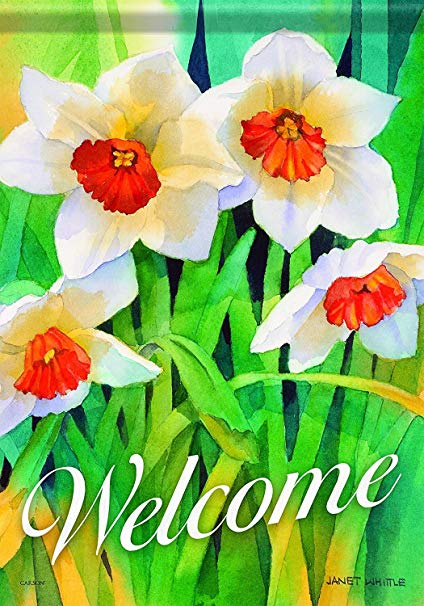 424x606 Aric Home Accents Garden Flag, Daffodil Watercolor