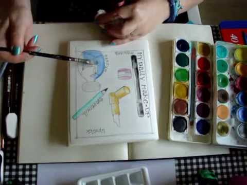 480x360 Art Journaling Amp Mixed Media 9 Watercolor My Daily Make Up.wmv