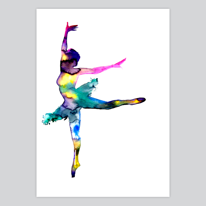 700x700 Dancer Watercolor Art Print
