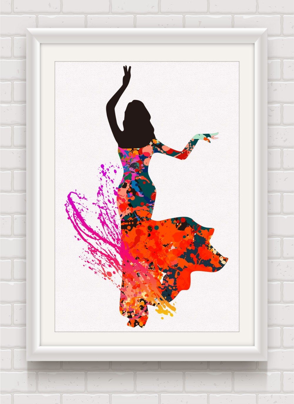 1000x1373 Dancer Watercolor Painting Art Print Poster House Wear Wall Art