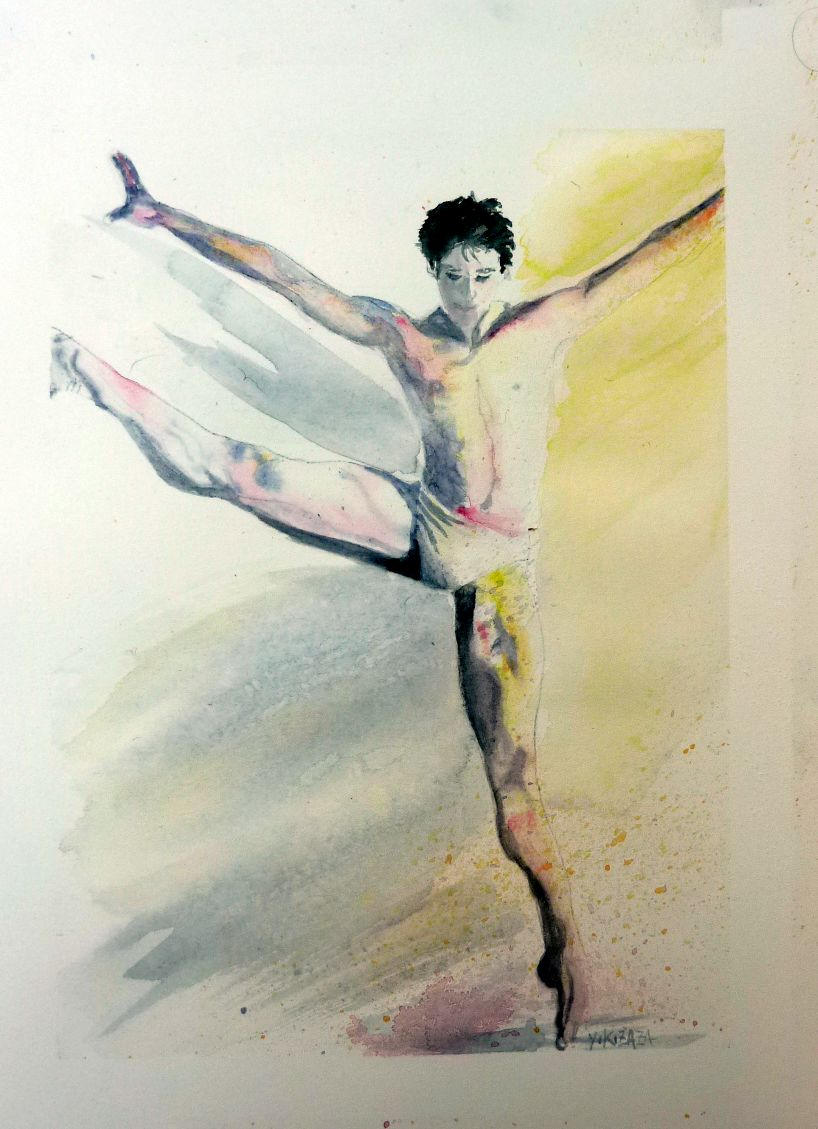 818x1129 The Dancer Watercolor Etsy