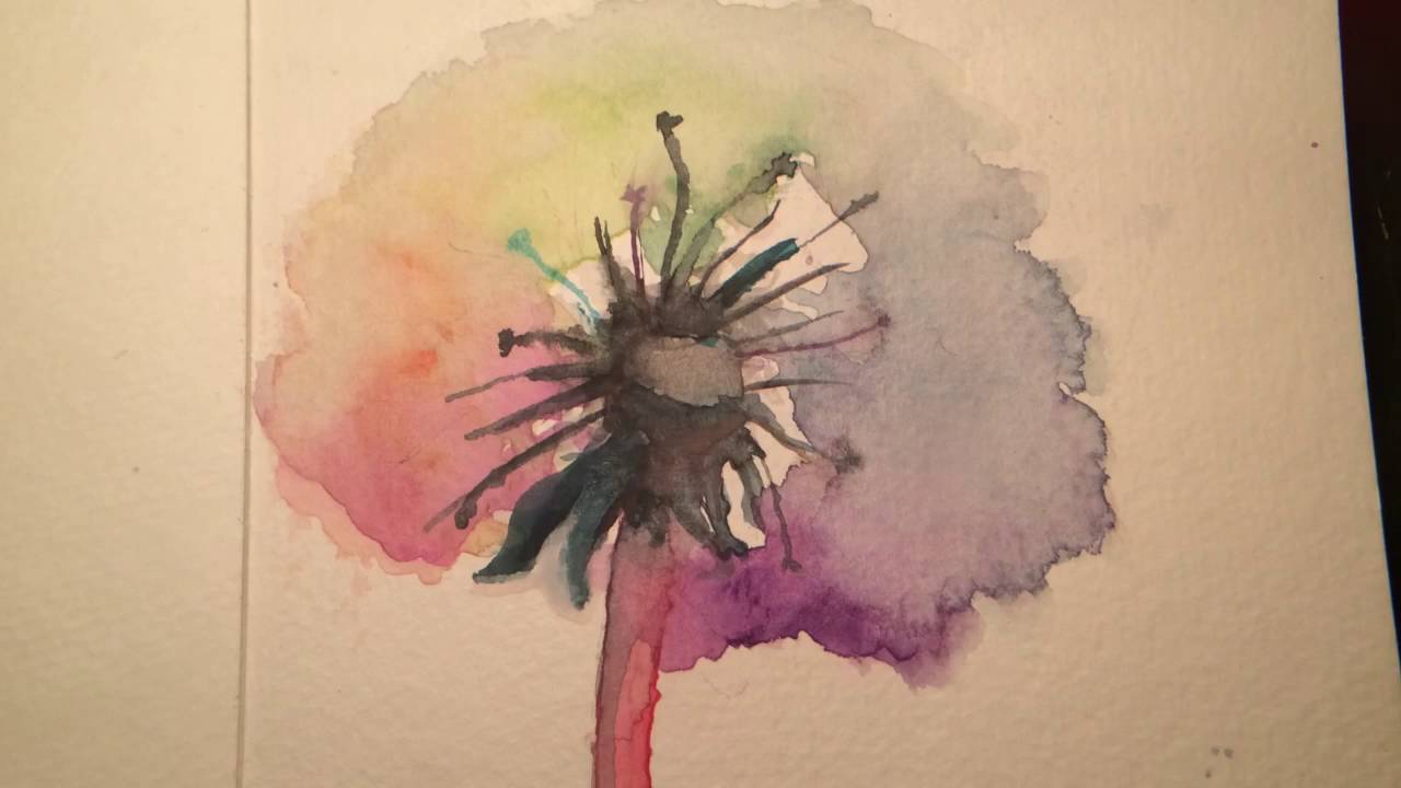 1280x720 Watercolor Dandelion