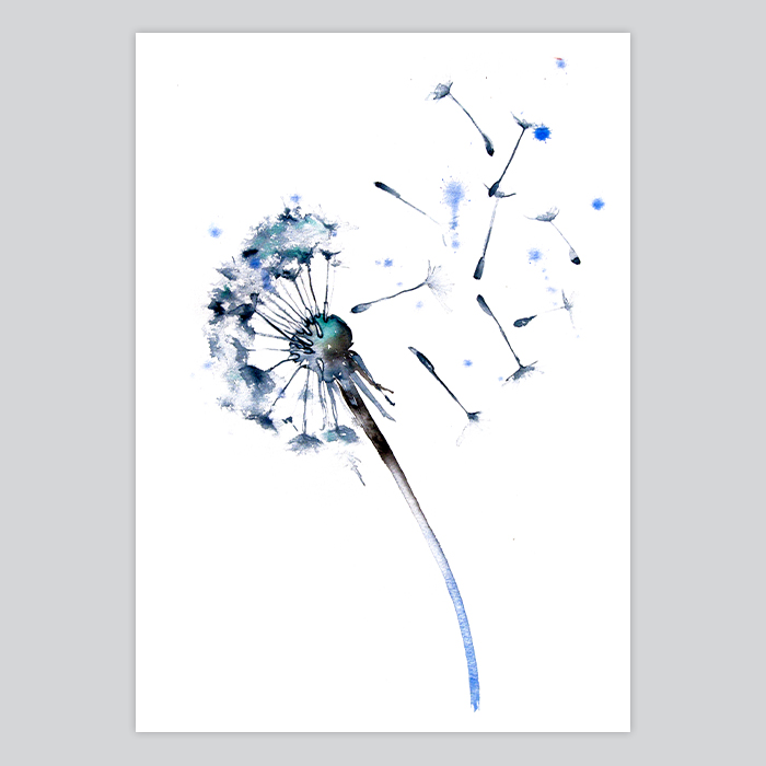 700x700 Watercolor Painting Dandelion