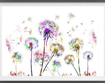 340x270 Dandelion Painting Etsy