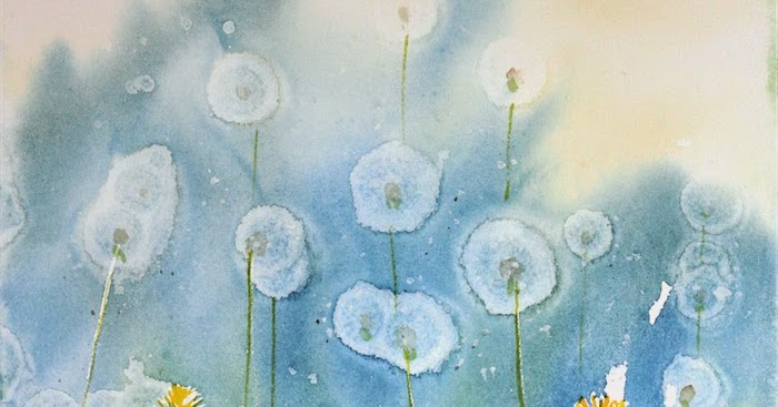 700x367 How To Dandelion Watercolor Painting Using Alcohol Droplets