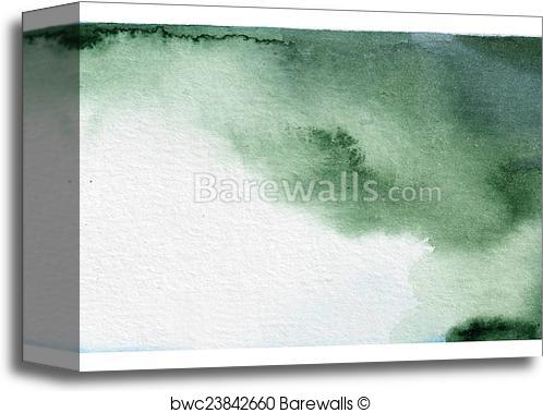498x379 Canvas Print Of Dark Green Watercolor Background Barewalls