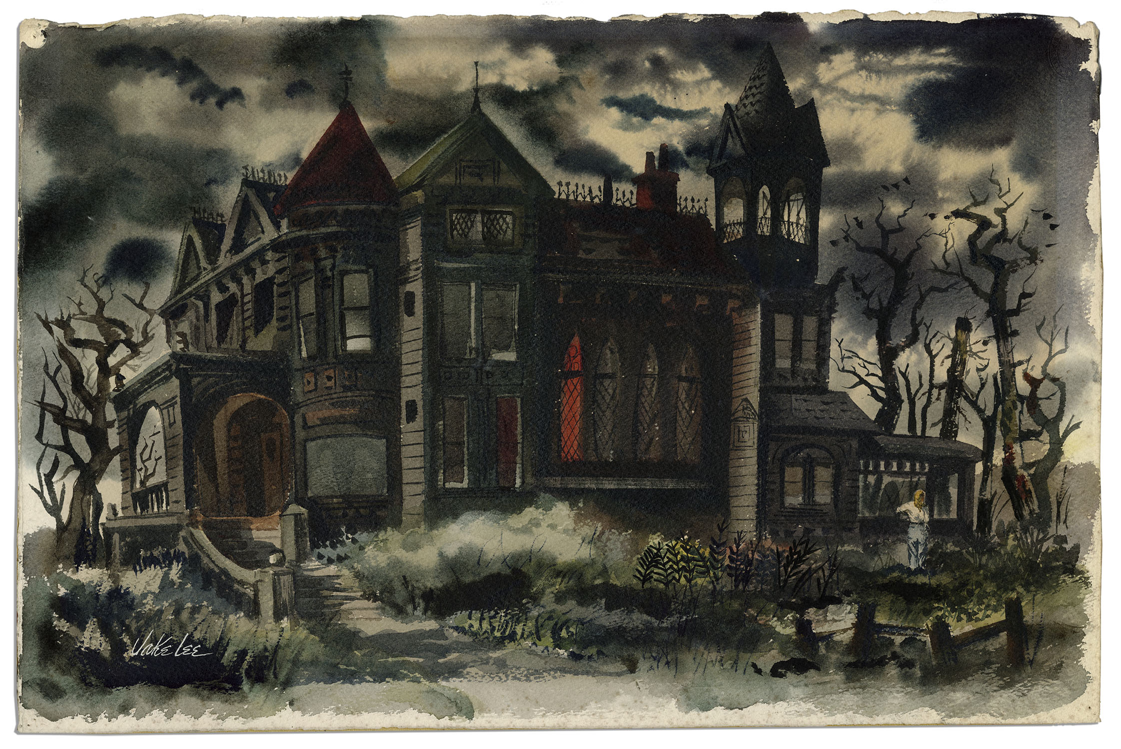 2243x1500 Ray Bradbury Owned Watercolor Painting By Jake Lee Ebay