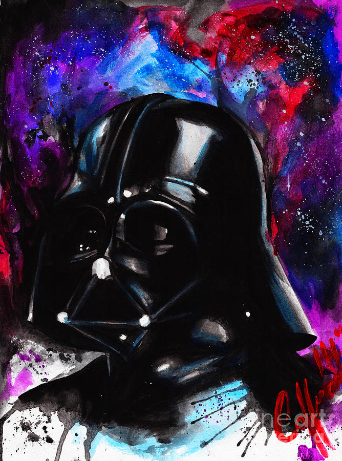 668x900 Darth Vader Watercolor Painting By Justin Coffman