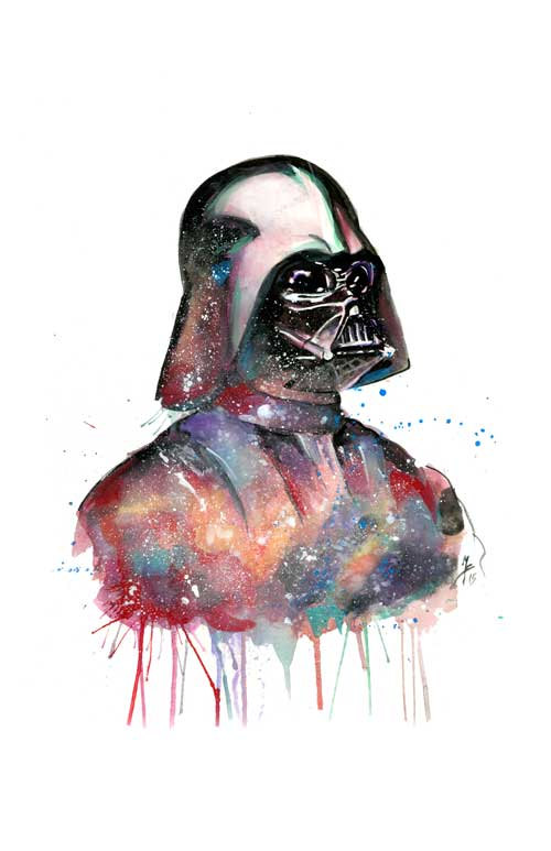 500x773 Darth Vader Watercolor Print Art Watercolor Print
