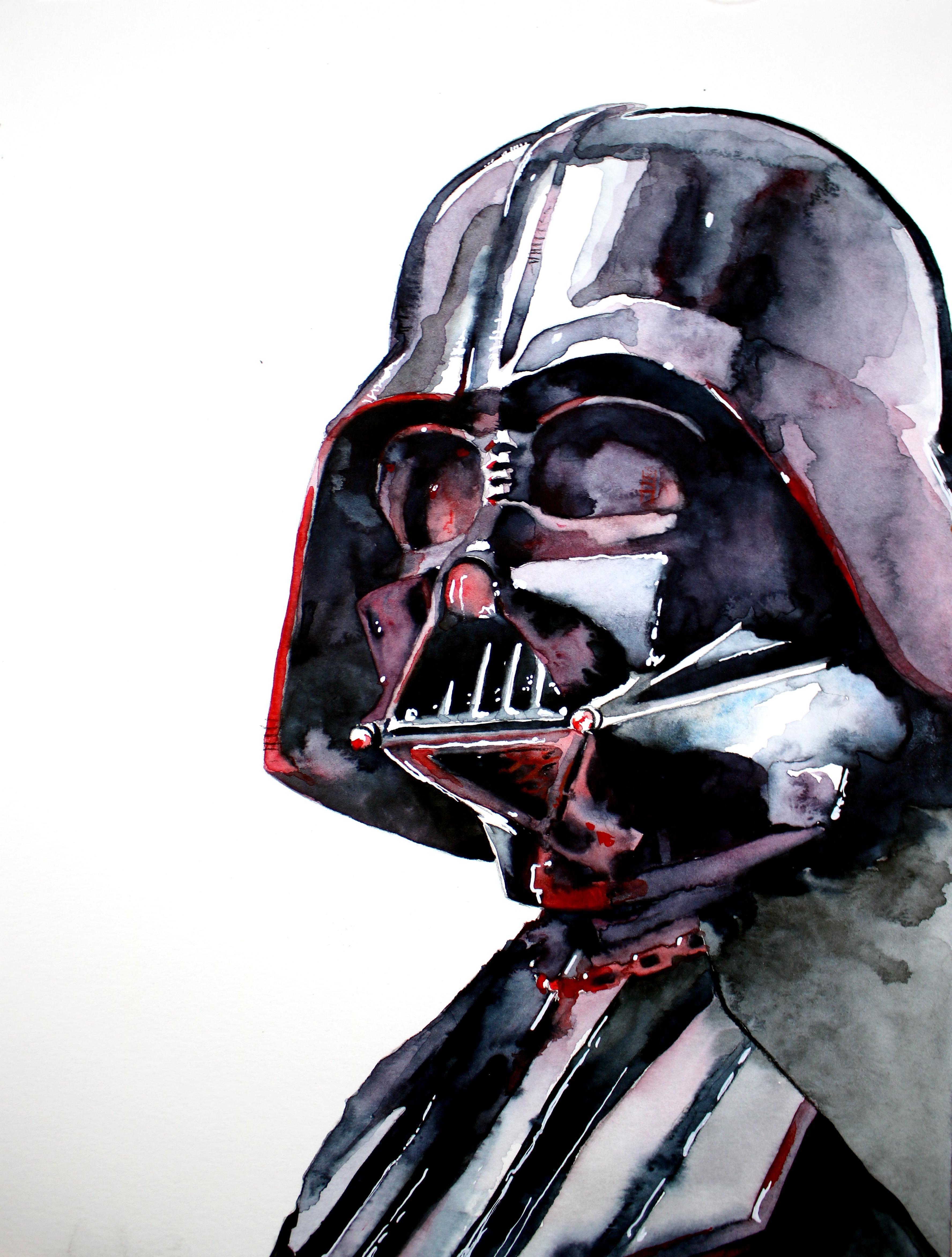 3552x4688 Darth Vader Watercolor Watercolor