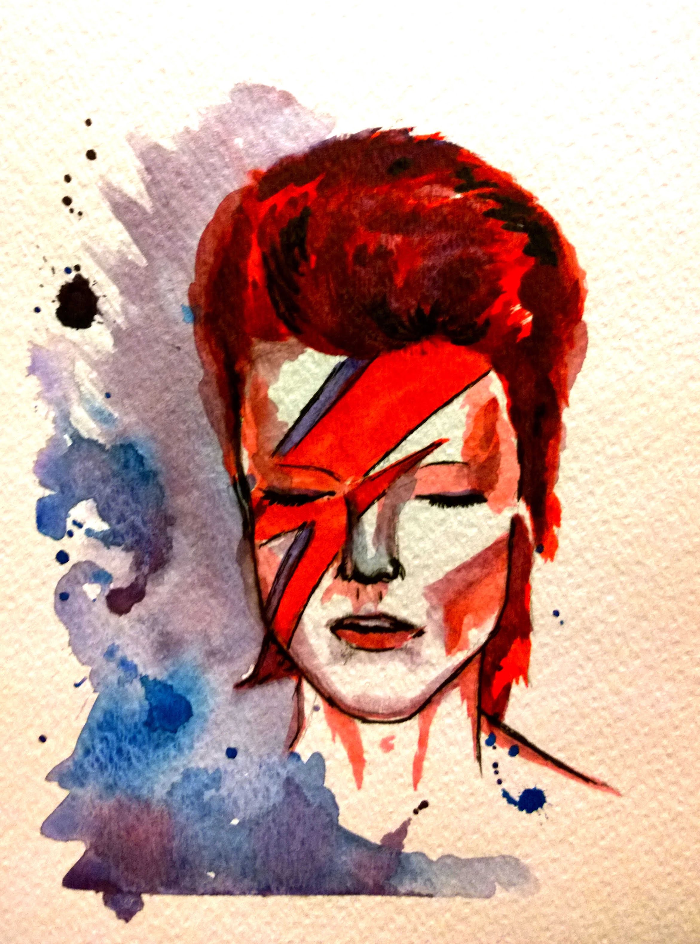 2342x3160 David Bowie Speed Painting