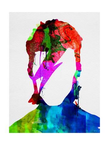 366x488 David Watercolor Portrait Print By Lora Feldman
