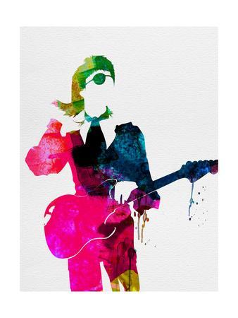 338x450 David Watercolor Art Print By Lora Feldman