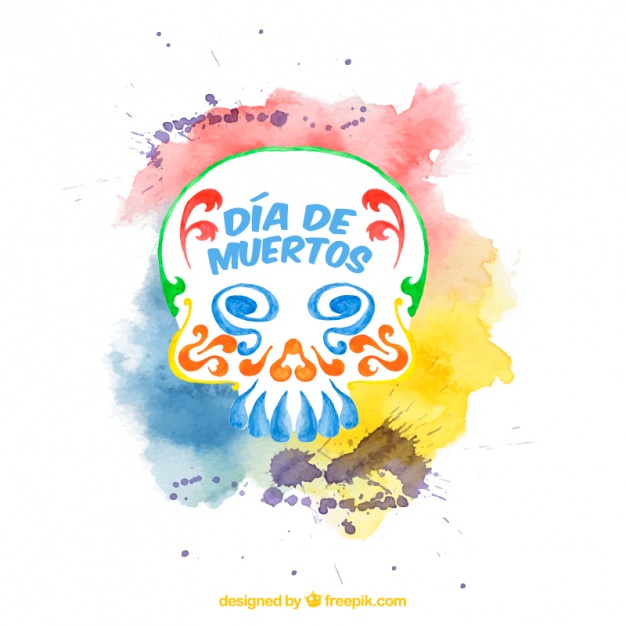 626x626 Watercolor Background For Day Of The Dead Vector Free Download