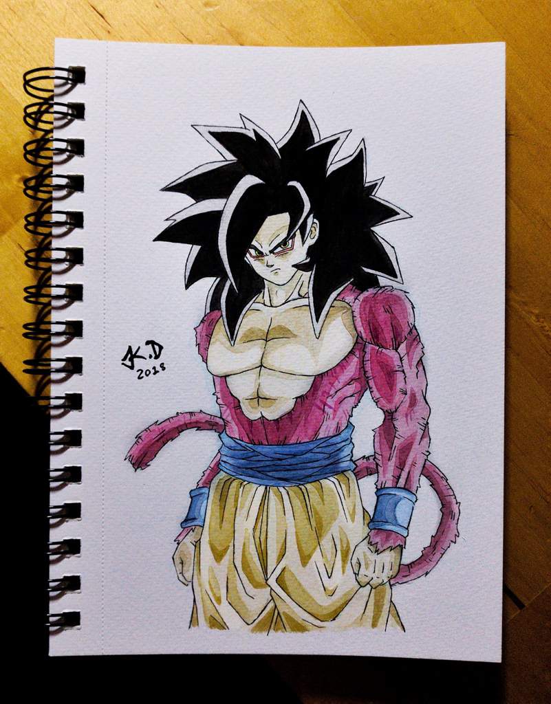 801x1024 Ssj4 Goku Watercolor Drawing I Made Yesterday. Anime Amino