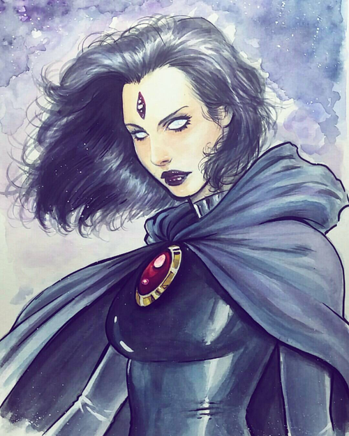 500x625 Raven Watercolor