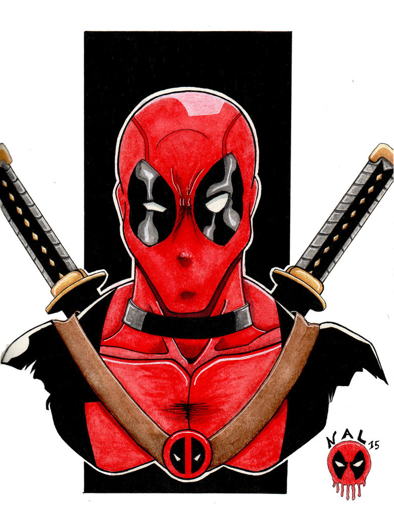 786x1016 Deadpool Watercolor By Tenshiflyers