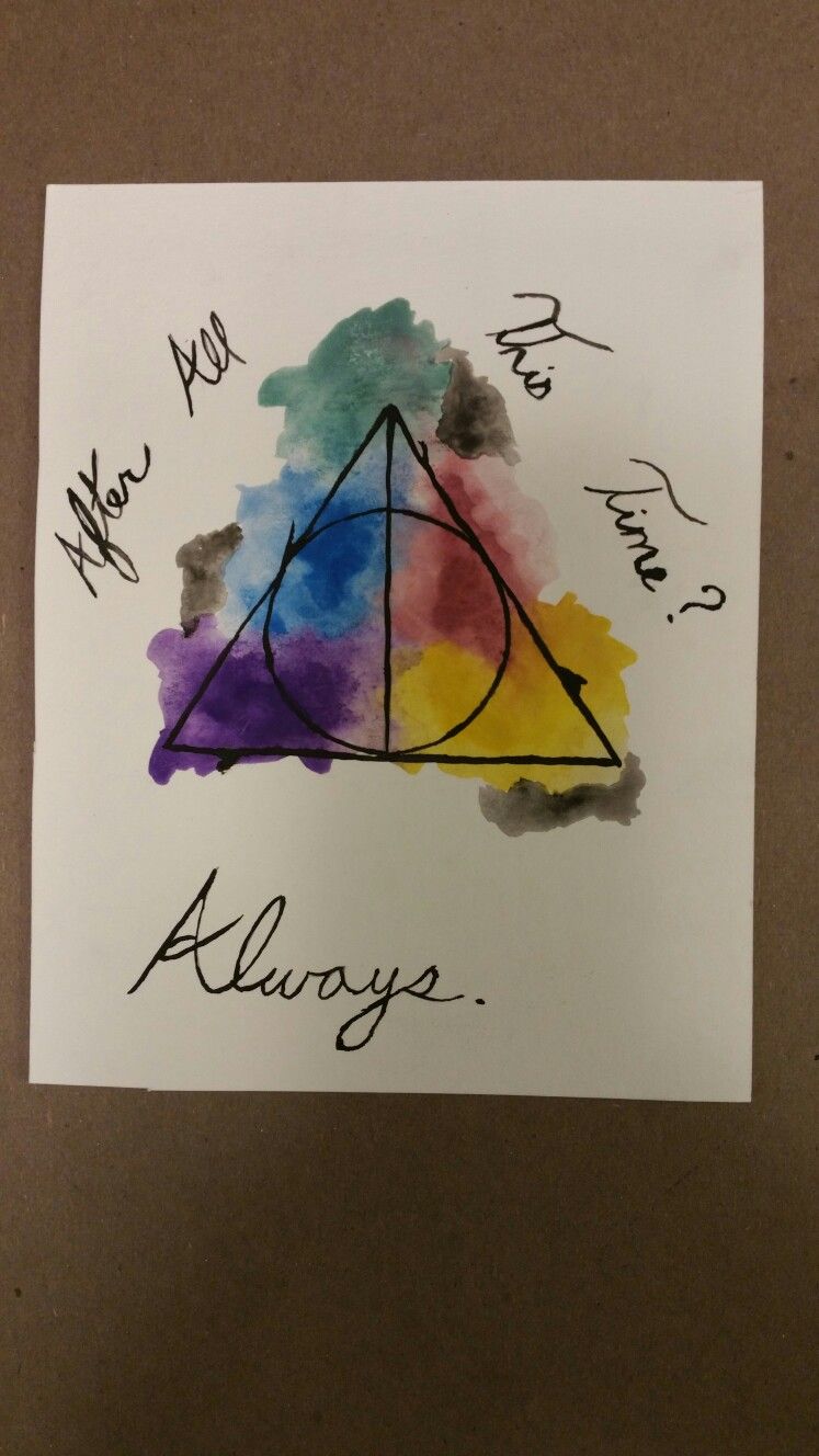 747x1328 Deathly Hallows Watercolor My Work Deathly Hallows
