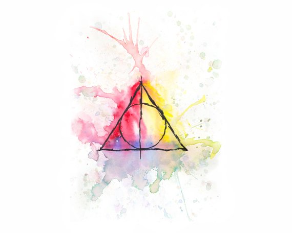 570x456 Harry Potter Deathly Hallows Invisibility Cloak Elder Wand Etsy