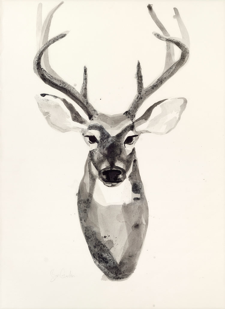 750x1027 Watercolor Deerhead 2 Grand Image Sale