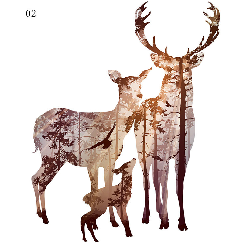 800x800 Haochu Forest Light And Shadow Landscape Deer Watercolor Pink