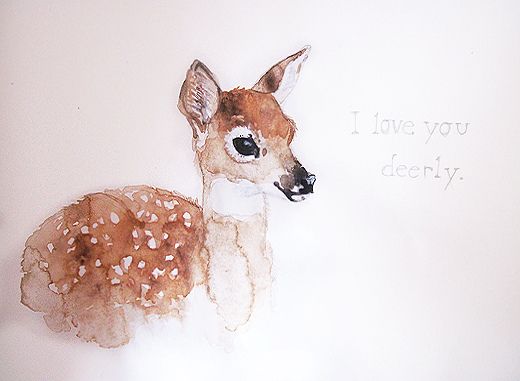 520x381 Watercolor Deer Piercing And Tattoos Watercolor