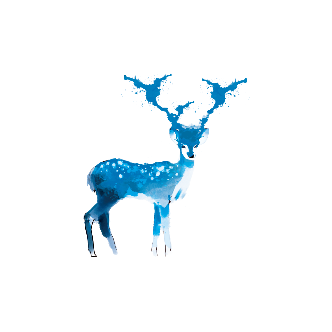 1111x1111 Watercolor Deer