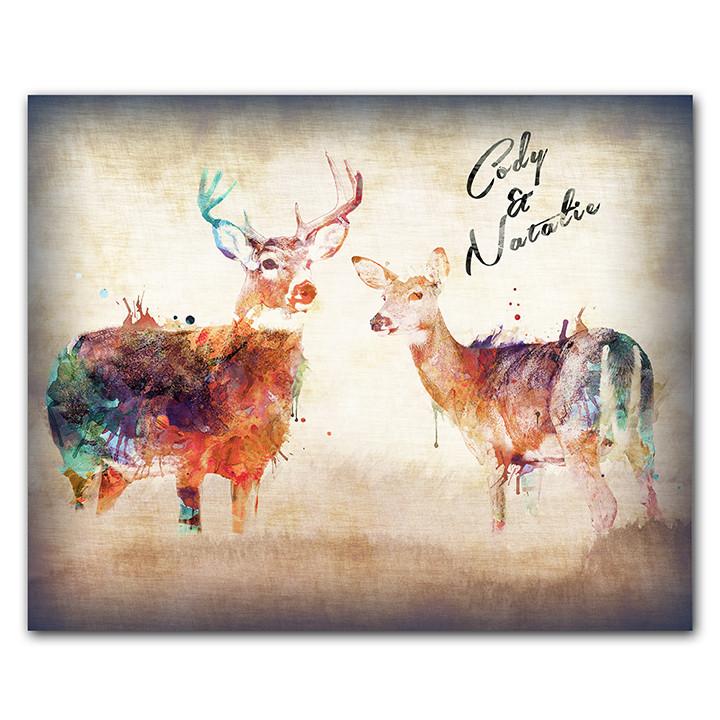720x720 Whitetail Deer Painting Watercolor Art Prints Personalized Art