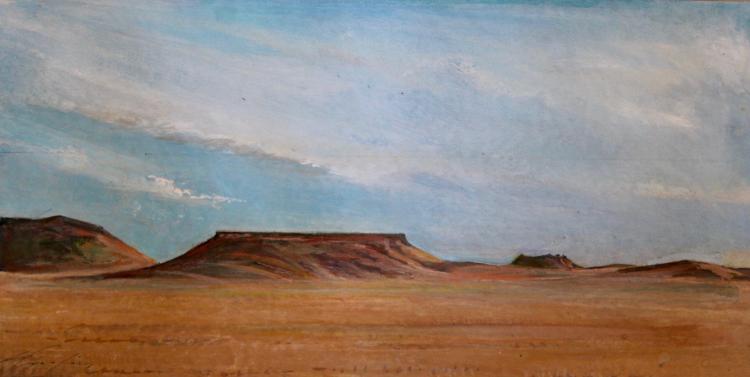 750x377 Lee Spurling, Desert Scene, Original Watercolor Painting