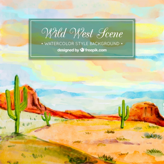 626x626 Watercolor Desert Background Stock Images