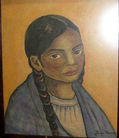 247x285 Mexican Girl In Braids Diego Rivera (Item