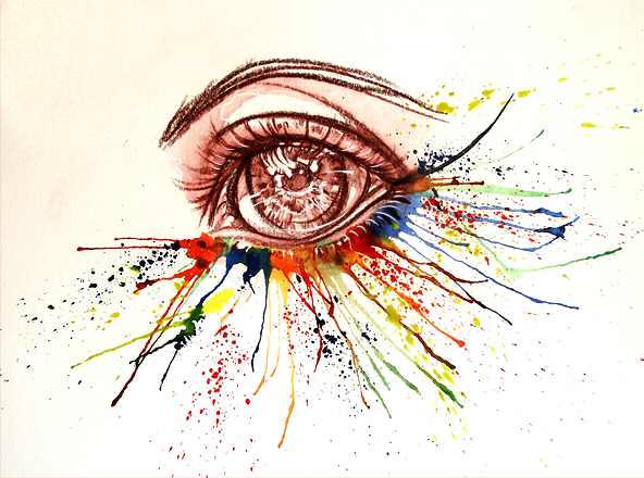 592x440 Digital Watercolor Drawing Of Eyes 2 Digitalart.io