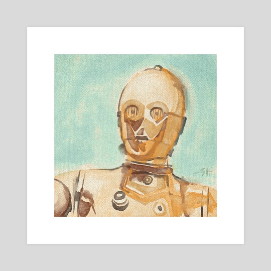 540x540 C3po Digital Watercolor, An Art Print By Shane Hunt