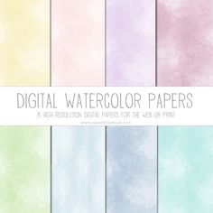 236x236 Watercolor Digital Paper