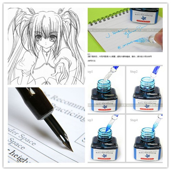 600x600 Favorable Custom Blue Dip Pen Ink For Wrriting And Drawing