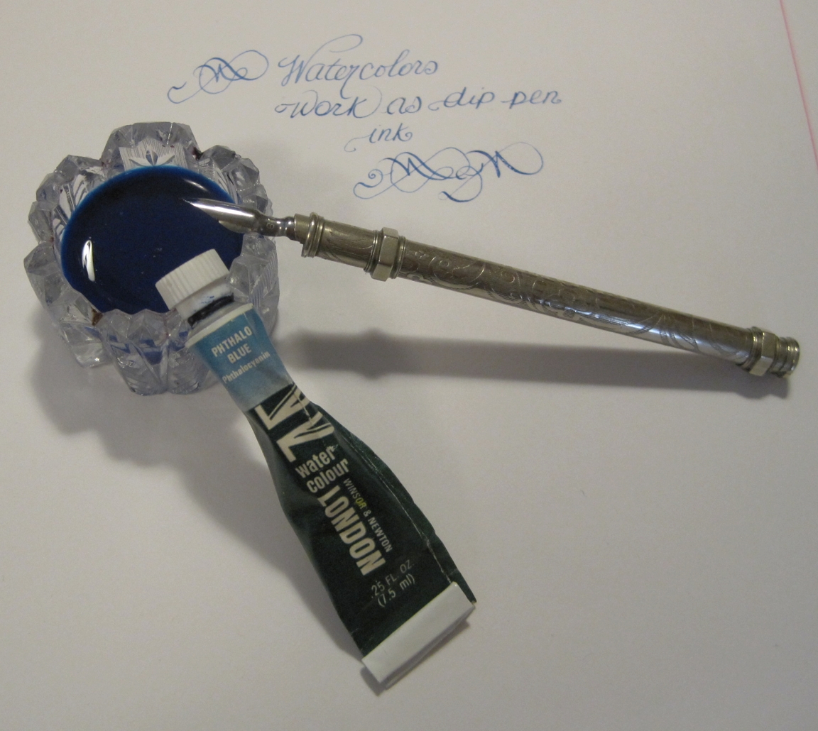 1152x1030 Watercolor Dip Pen Ink!