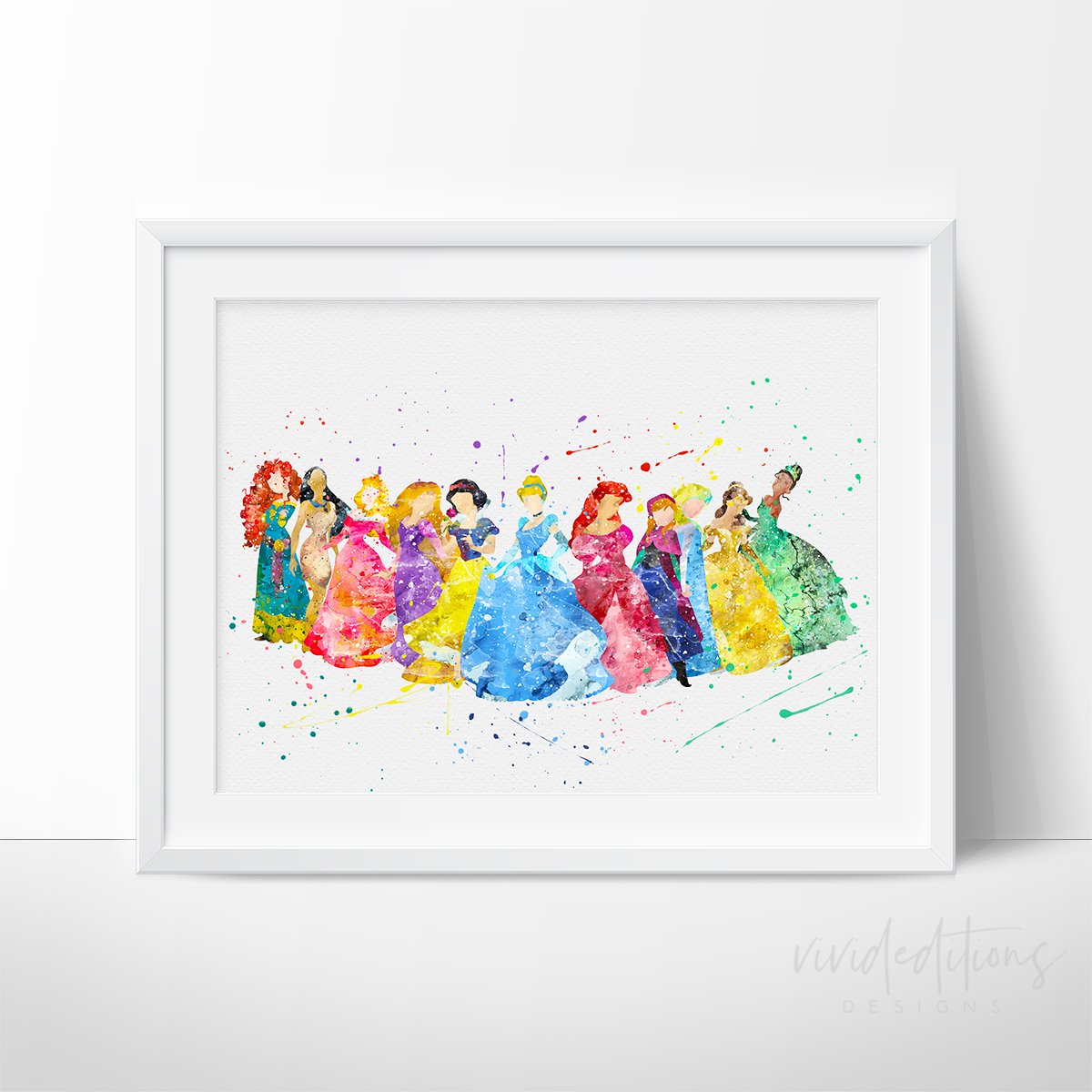 1200x1200 Disney Princesses Nursery Art Print Wall Decor