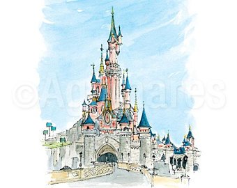 340x270 Disneyland Painting Etsy