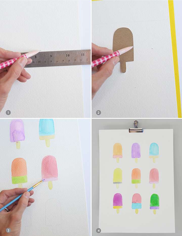 720x932 Alice And Loisdiy Watercolor Popsicle Art Print