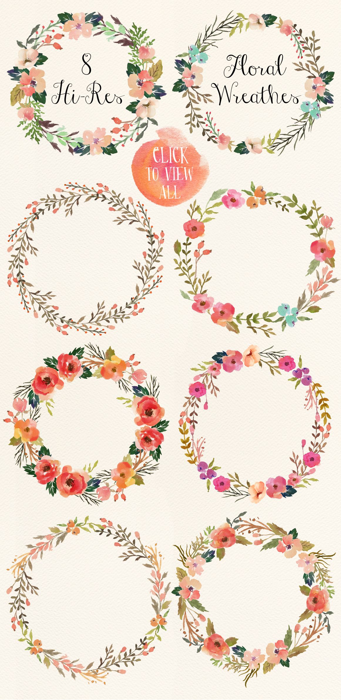 1161x2385 Watercolor Flower Diy Pack Vol.3 By Graphic Box On Creative Market