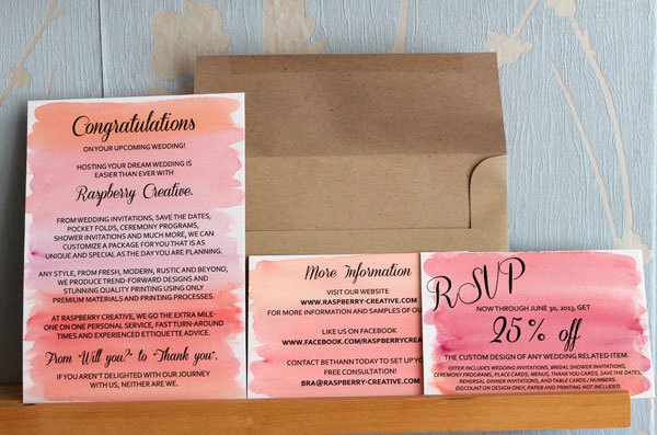 600x397 Diy Watercolor Wedding Invitations