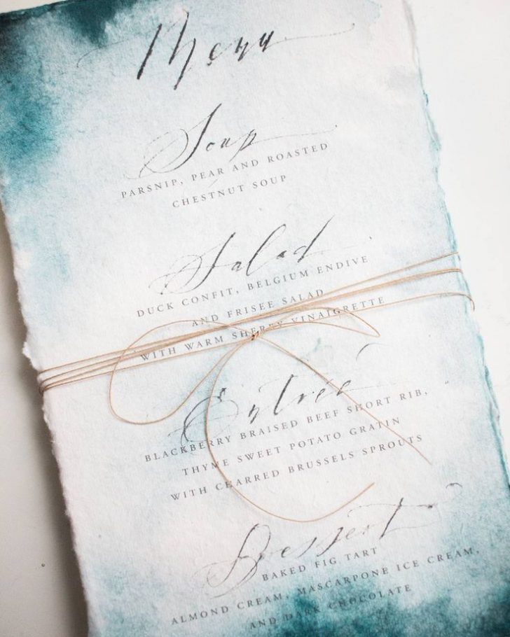728x910 Diy Watercolor Wedding Invitations