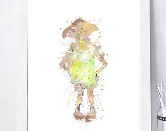 340x270 Dobby Watercolor Etsy