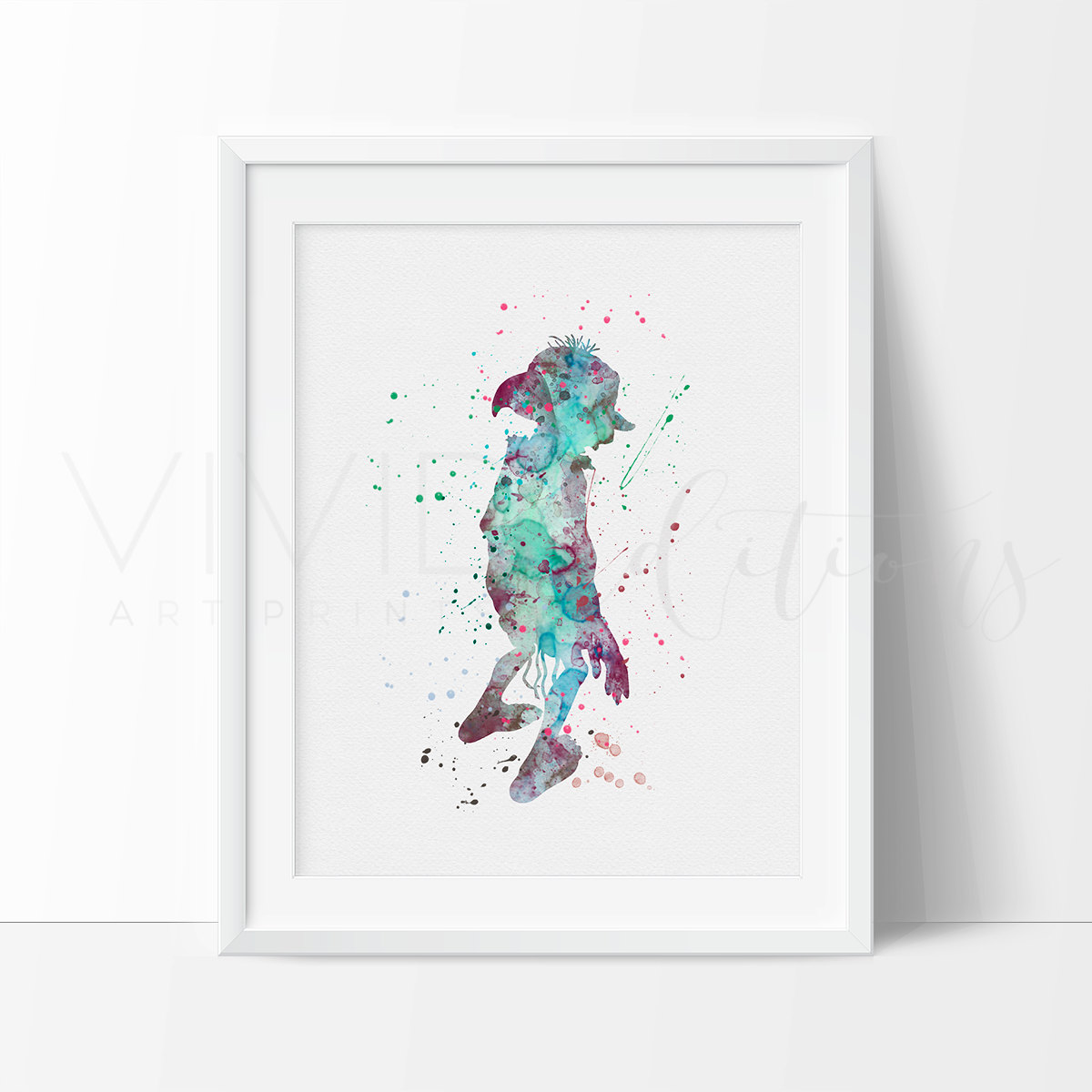 1200x1200 Harry Potter Dobby Watercolor Nursery Art Print, Kids Wall Art