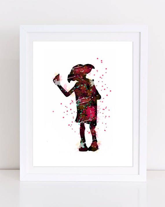 570x713 Harry Potter Watercolor Print Dobby Watercolor Poster Watercolor