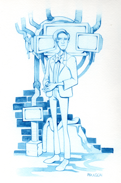 500x757 Doctor Who Watercolor Sketch By Cascanete